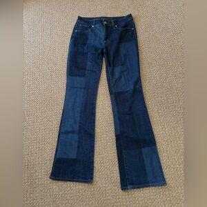 Women's  Chicos So Slimming Girlfriend Flare Blue Patchwork Jeans